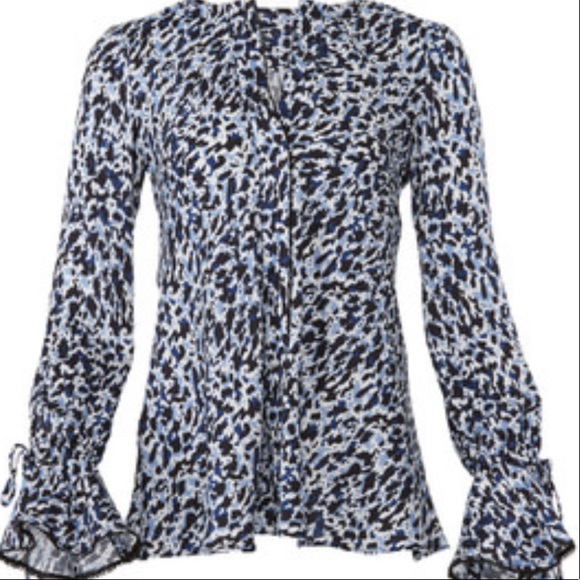 Derek Lam 10 Crosby
Blue Leopard Print Blouse - Picture 2 of 5